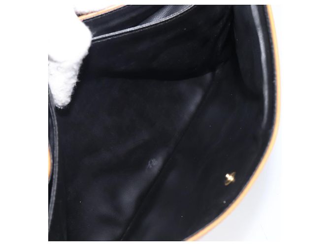 Céline Bolso de mano CELINE de cuero negro y oro Auth mr2864A Dorado - vista 10