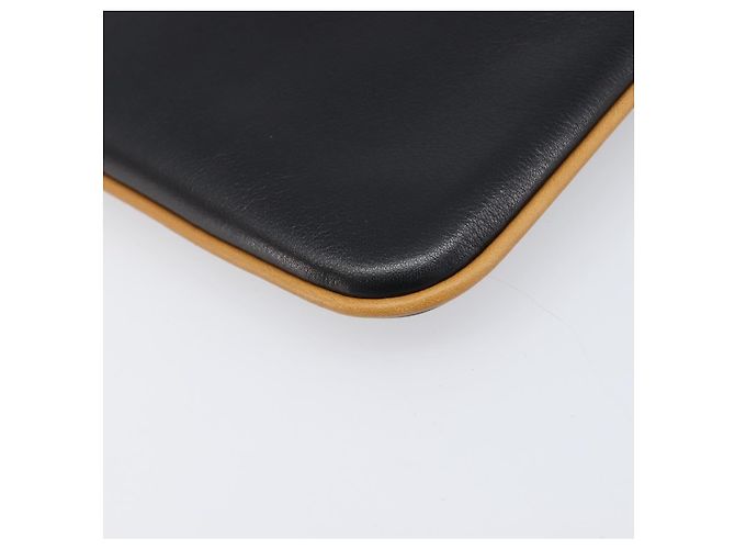Céline Bolso de mano CELINE de cuero negro y oro Auth mr2864A Dorado - vista 15