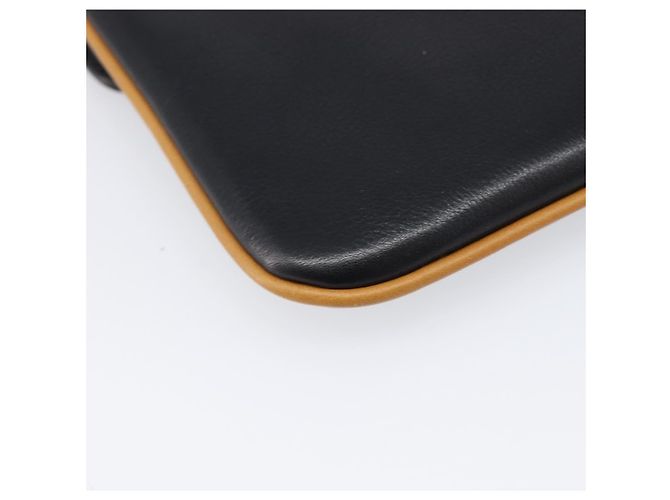 Céline Bolso de mano CELINE de cuero negro y oro Auth mr2864A Dorado - vista 16