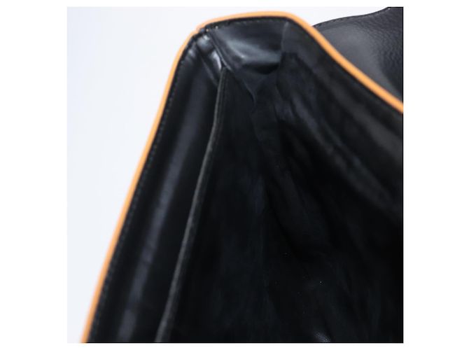 Céline Bolso de mano CELINE de cuero negro y oro Auth mr2864A Dorado - vista 19