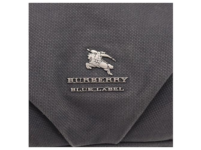 Borsa a tracolla BURBERRY Canvas 2way Grigio Argento Auth ti4019 Marrone - vista 18