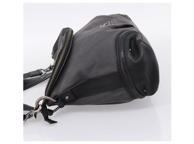 Borsa a tracolla BURBERRY Canvas 2way Grigio Argento Auth ti4019 Marrone - vista 3