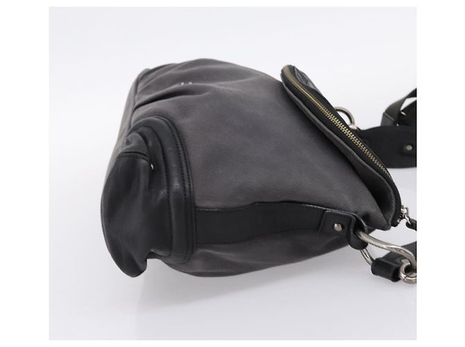 Borsa a tracolla BURBERRY Canvas 2way Grigio Argento Auth ti4019 Marrone - vista 4