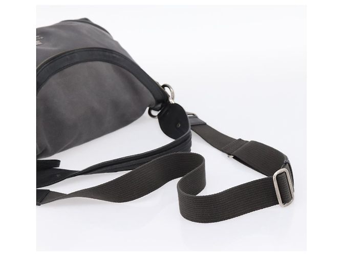 Borsa a tracolla BURBERRY Canvas 2way Grigio Argento Auth ti4019 Marrone - vista 8
