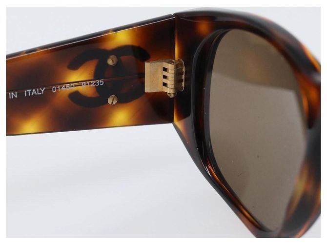 CHANEL Sonnenbrille Schildpatt-Muster Kunststoff Brown CC Auth 200736M Braun - Ansicht 15