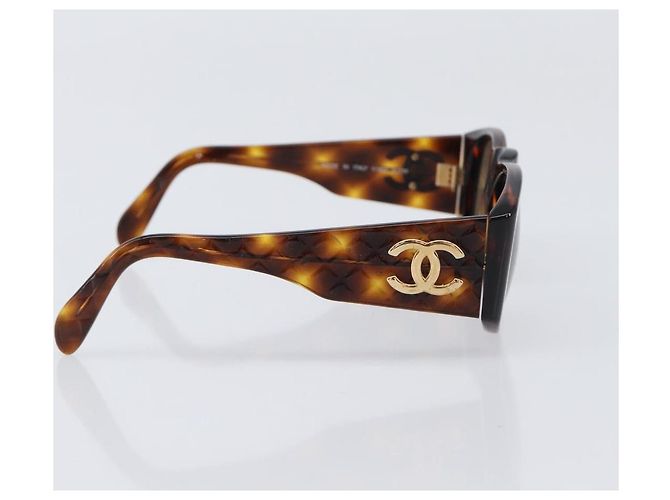 CHANEL Sonnenbrille Schildpatt-Muster Kunststoff Brown CC Auth 200736M Braun - Ansicht 3