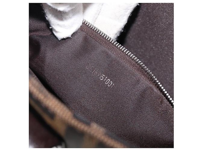 FENDI Zucca Canvas Mamma Baguette Schultertasche Braun Schwarz Auth BA15630V - Ansicht 11