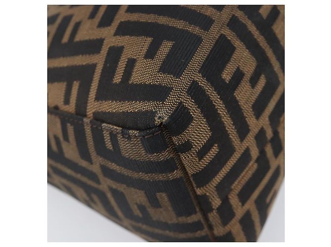 FENDI Zucca Canvas Mamma Baguette Schultertasche Braun Schwarz Auth BA15630V - Ansicht 16