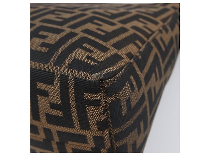 FENDI Zucca Canvas Mamma Baguette Schultertasche Braun Schwarz Auth BA15630V - Ansicht 17