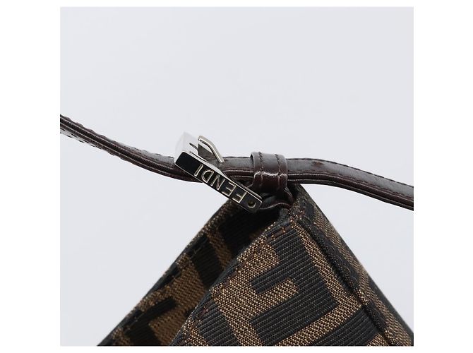 FENDI Zucca Canvas Mamma Baguette Schultertasche Braun Schwarz Auth BA15630V - Ansicht 19