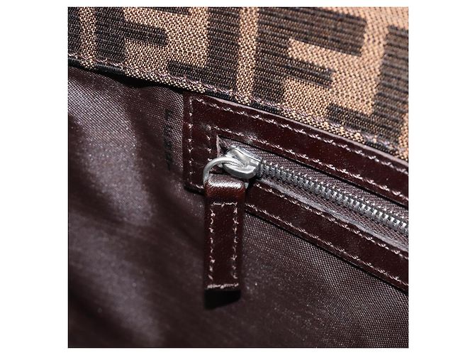 FENDI Zucca Canvas Mamma Baguette Schultertasche Braun Schwarz Auth BA15630V - Ansicht 24