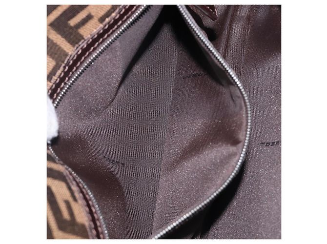 FENDI Zucca Canvas Mamma Baguette Schultertasche Braun Schwarz Auth BA15630V - Ansicht 25