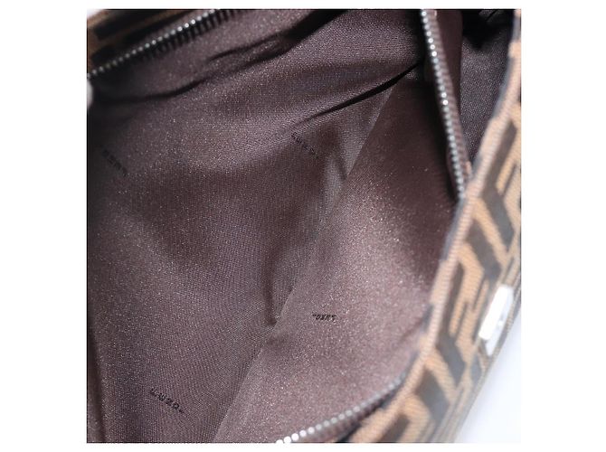 FENDI Zucca Canvas Mamma Baguette Schultertasche Braun Schwarz Auth BA15630V - Ansicht 27