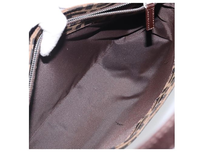 FENDI Zucca Canvas Mamma Baguette Schultertasche Braun Schwarz Auth BA15630V - Ansicht 28