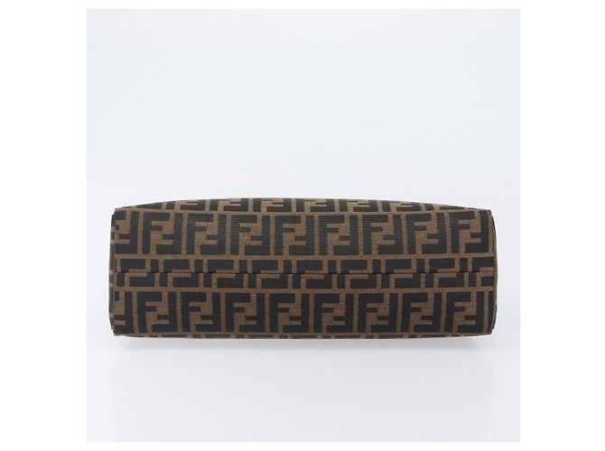 FENDI Zucca Canvas Mamma Baguette Schultertasche Braun Schwarz Auth BA15630V - Ansicht 5