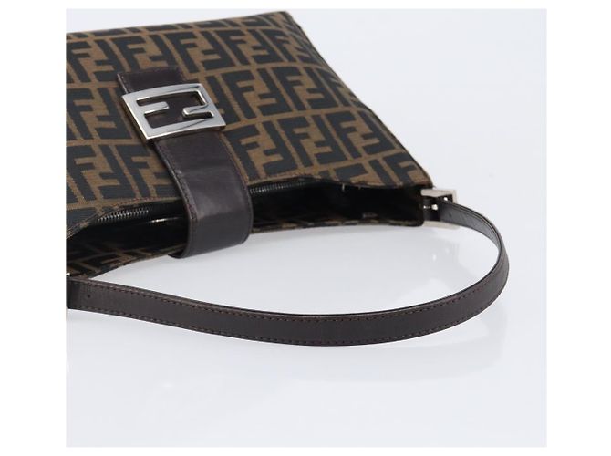 FENDI Zucca Canvas Mamma Baguette Schultertasche Braun Schwarz Auth BA15630V - Ansicht 7