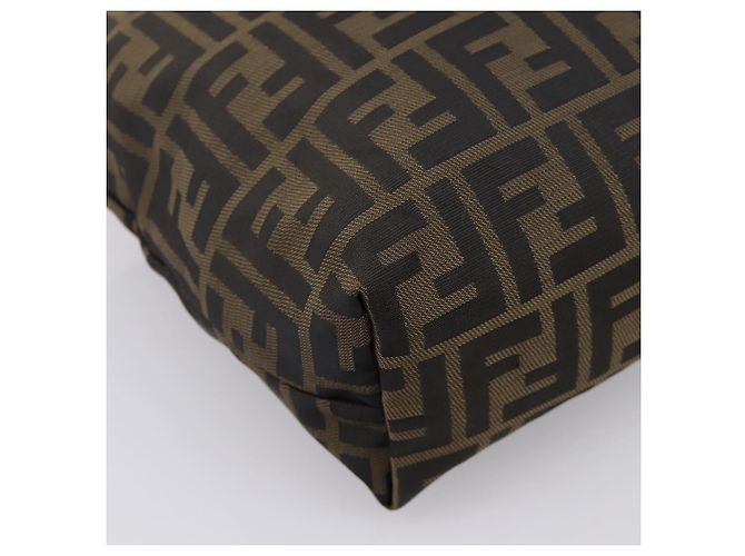 FENDI Zucca Canvas Pouch Braun Silber Auth ti4000 - Ansicht 16