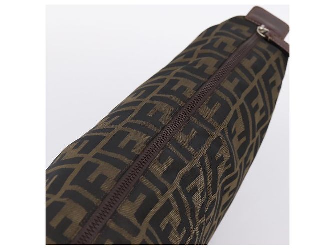 FENDI Zucca Canvas Pouch Braun Silber Auth ti4000 - Ansicht 5