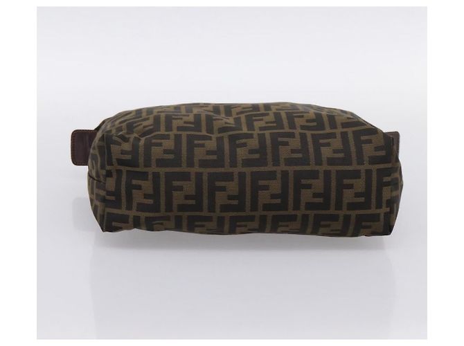 FENDI Zucca Canvas Pouch Braun Silber Auth ti4000 - Ansicht 6