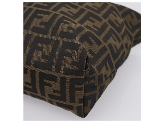 FENDI Zucca Canvas Pouch Braun Silber Auth ti4000 - Ansicht 7