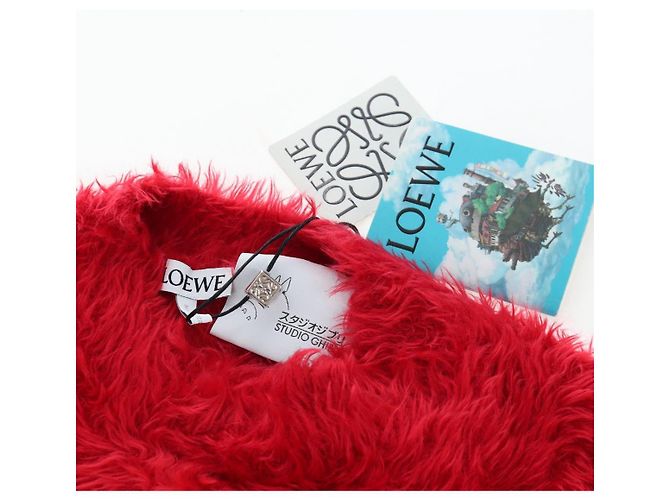 LOEWE x Ghibli Howl's Moving Castle Calcifer Sweater Polyamide Auth 167568SM Roja - vista 10
