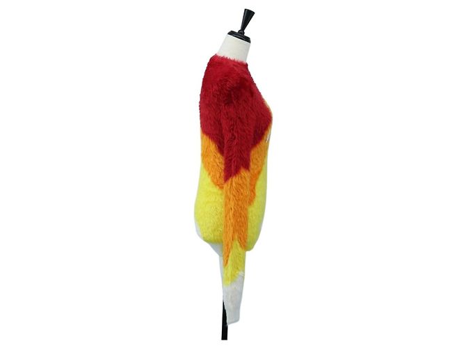 LOEWE x Ghibli Howl's Moving Castle Calcifer Sweater Polyamide Auth 167568SM Roja - vista 4