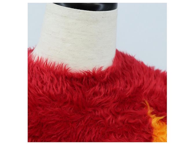 LOEWE x Ghibli Howl's Moving Castle Calcifer Sweater Polyamide Auth 167568SM Roja - vista 5