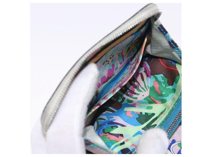 Hermès HERMES Asap Compact Silk In Wallet Leather LIme Green Silver Auth 203091 Prata Verde - vista 19