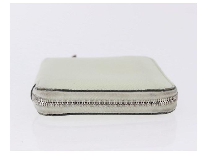 Hermès HERMES Asap Compact Silk In Wallet Leather LIme Green Silver Auth 203091 Prata Verde - vista 4