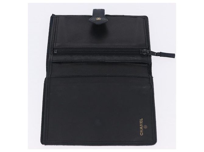 Portafoglio CHANEL in Pelle Set da 2 Nero CC Auth bs36925 - vista 8
