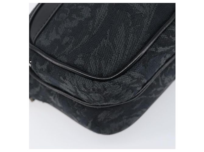 Borsa a tracolla VERSACE Canvas Black Silver Auth 200699V Nero Argento - vista 15