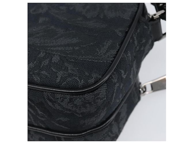 Borsa a tracolla VERSACE Canvas Black Silver Auth 200699V Nero Argento - vista 16