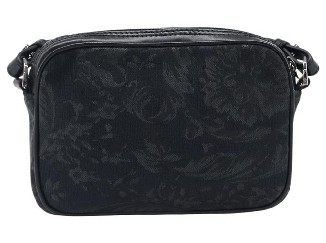 Borsa a tracolla VERSACE Canvas Black Silver Auth 200699V Nero Argento - vista 2