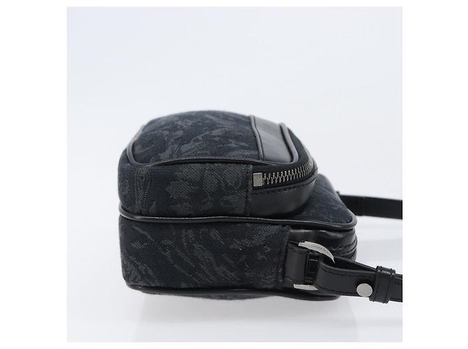 Borsa a tracolla VERSACE Canvas Black Silver Auth 200699V Nero Argento - vista 3