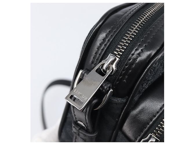 Borsa a tracolla VERSACE Canvas Black Silver Auth 200699V Nero Argento - vista 9