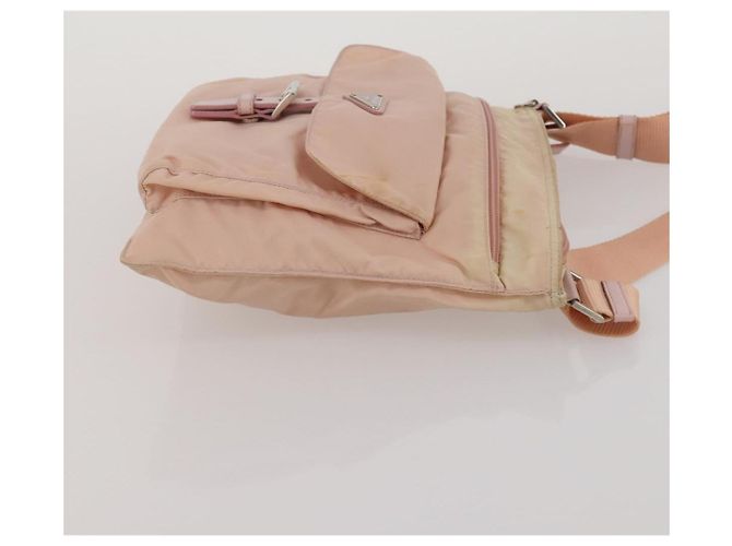 Borsa a Tracolla PRADA Borsa Tote Nylon 4 Set Khaki Pink Auth ti4038 Rosa Cachi - vista 22
