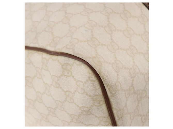 Borsa Boston GUCCI GG Supreme PVC White Gold 193602 Auth 197858 Bianco D'oro - vista 17