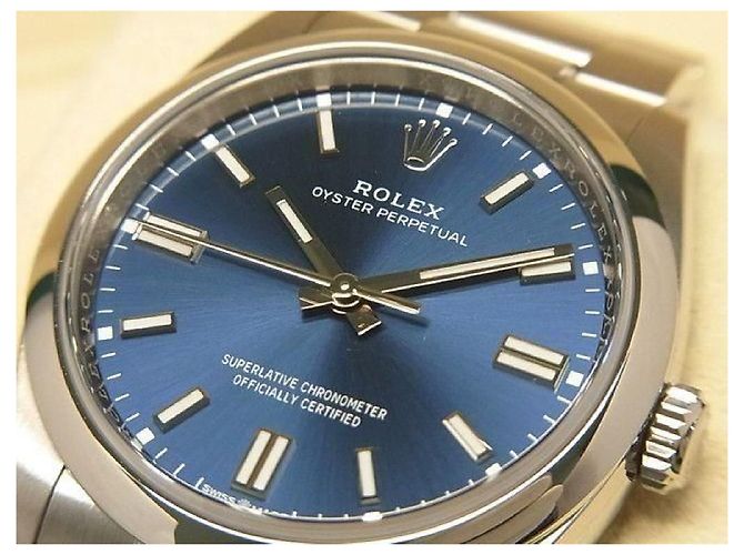 ROLEX Oyster PERPETUAL 36 quadrante blu 126000 '24 acquistato Uomo Argento - vista 3