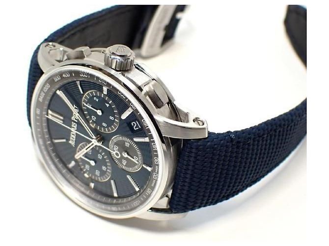 AUDEMARS PIGUET CODE 11.59 by Chronograph blue 26393ST '23 Mens Argento - vista 16