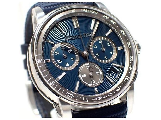 AUDEMARS PIGUET CODE 11.59 by Chronograph blue 26393ST '23 Mens Argento - vista 2