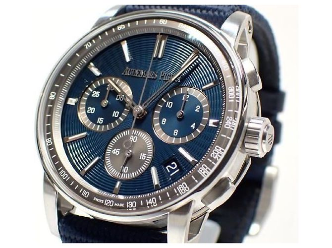 AUDEMARS PIGUET CODE 11.59 by Chronograph blue 26393ST '23 Mens Argento - vista 3