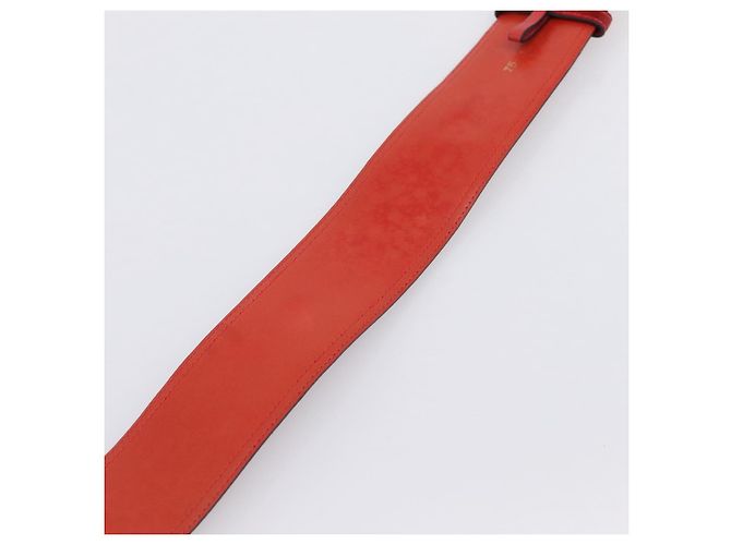 Céline Cinturón CELINE Suede 35'' Red Gold Auth 203816 Roja Dorado - vista 7