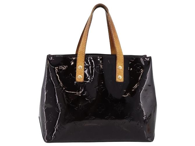 LOUIS VUITTON Monogram Vernis Reade PM Hand Bag Amarante M91993 LV Auth BA15724 Bordò - vista 13