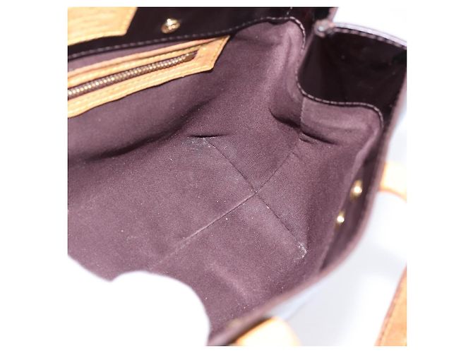 LOUIS VUITTON Monogram Vernis Reade PM Hand Bag Amarante M91993 LV Auth BA15724 Bordò - vista 17