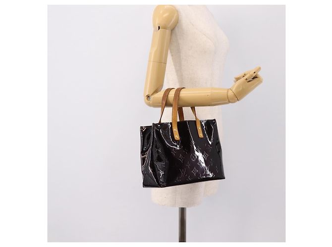 LOUIS VUITTON Monogram Vernis Reade PM Hand Bag Amarante M91993 LV Auth BA15724 Bordò - vista 21