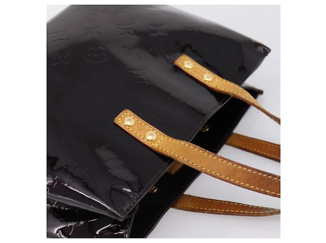 LOUIS VUITTON Monogram Vernis Reade PM Hand Bag Amarante M91993 LV Auth BA15724 Bordò - vista 6
