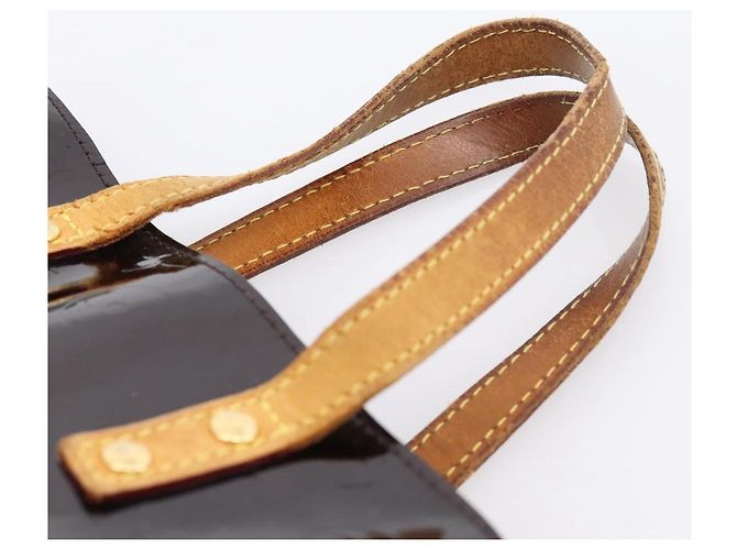 LOUIS VUITTON Monogram Vernis Reade PM Hand Bag Amarante M91993 LV Auth BA15724 Bordò - vista 8