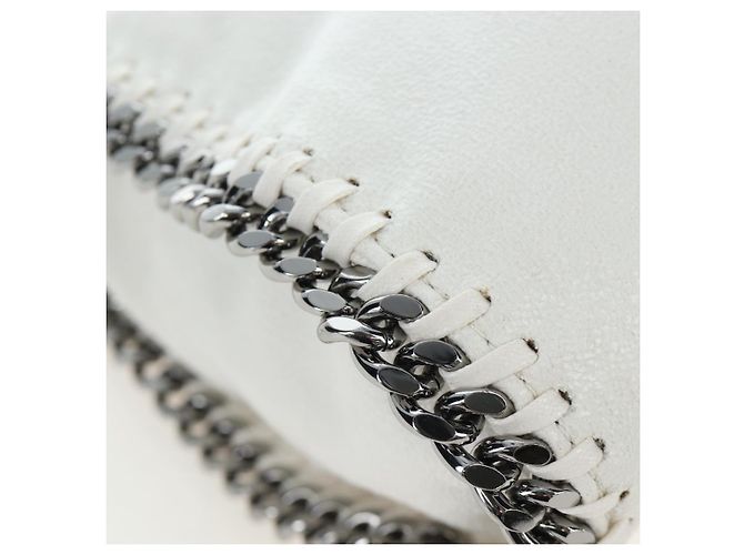 Stella Mc Cartney Borsa Stella MacCartney Chain Falabella Polyester 2way White Silver Auth 203007A Argento Bianco - vista 16