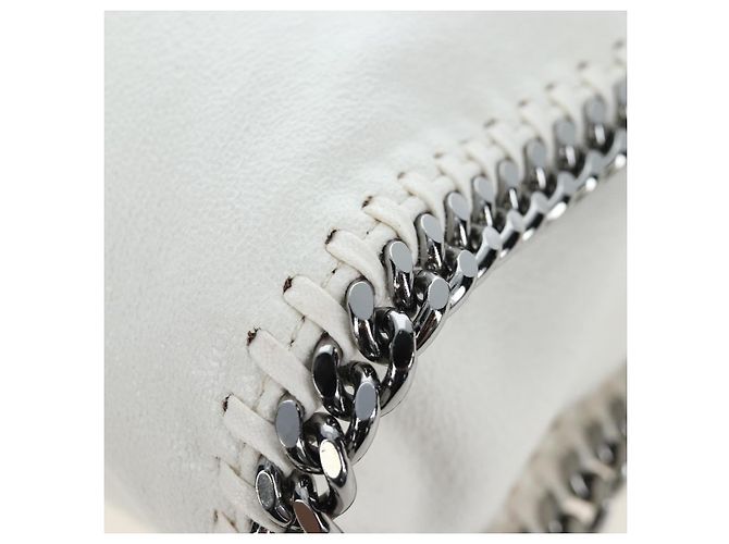 Stella Mc Cartney Borsa Stella MacCartney Chain Falabella Polyester 2way White Silver Auth 203007A Argento Bianco - vista 17