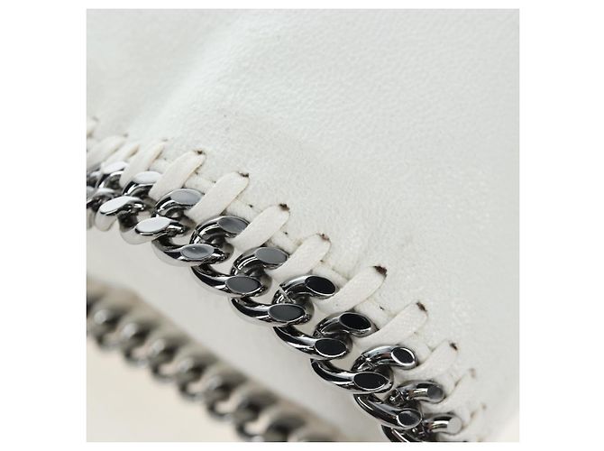 Stella Mc Cartney Borsa Stella MacCartney Chain Falabella Polyester 2way White Silver Auth 203007A Argento Bianco - vista 18